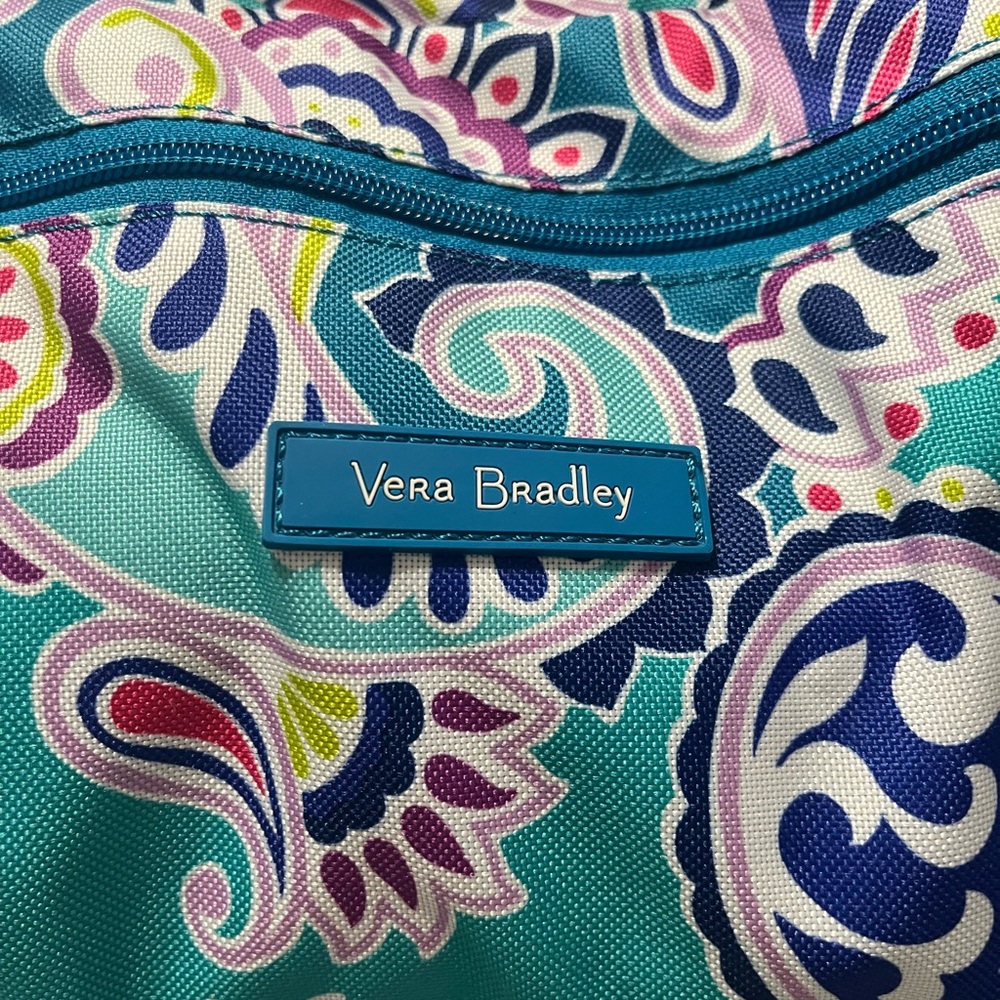 Vera Bradley Blue and Pink Travel Bag with Paisley Design